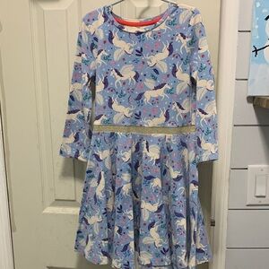 Mini Boden Light Blue Unicorn Dress